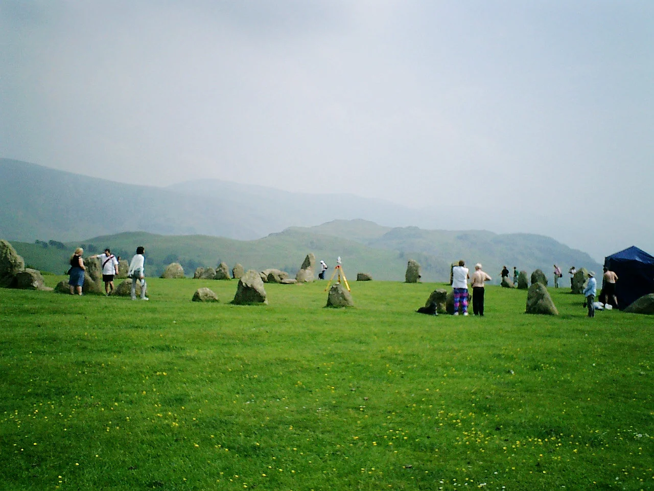 湖區小型 Stone Circle 的寬景。